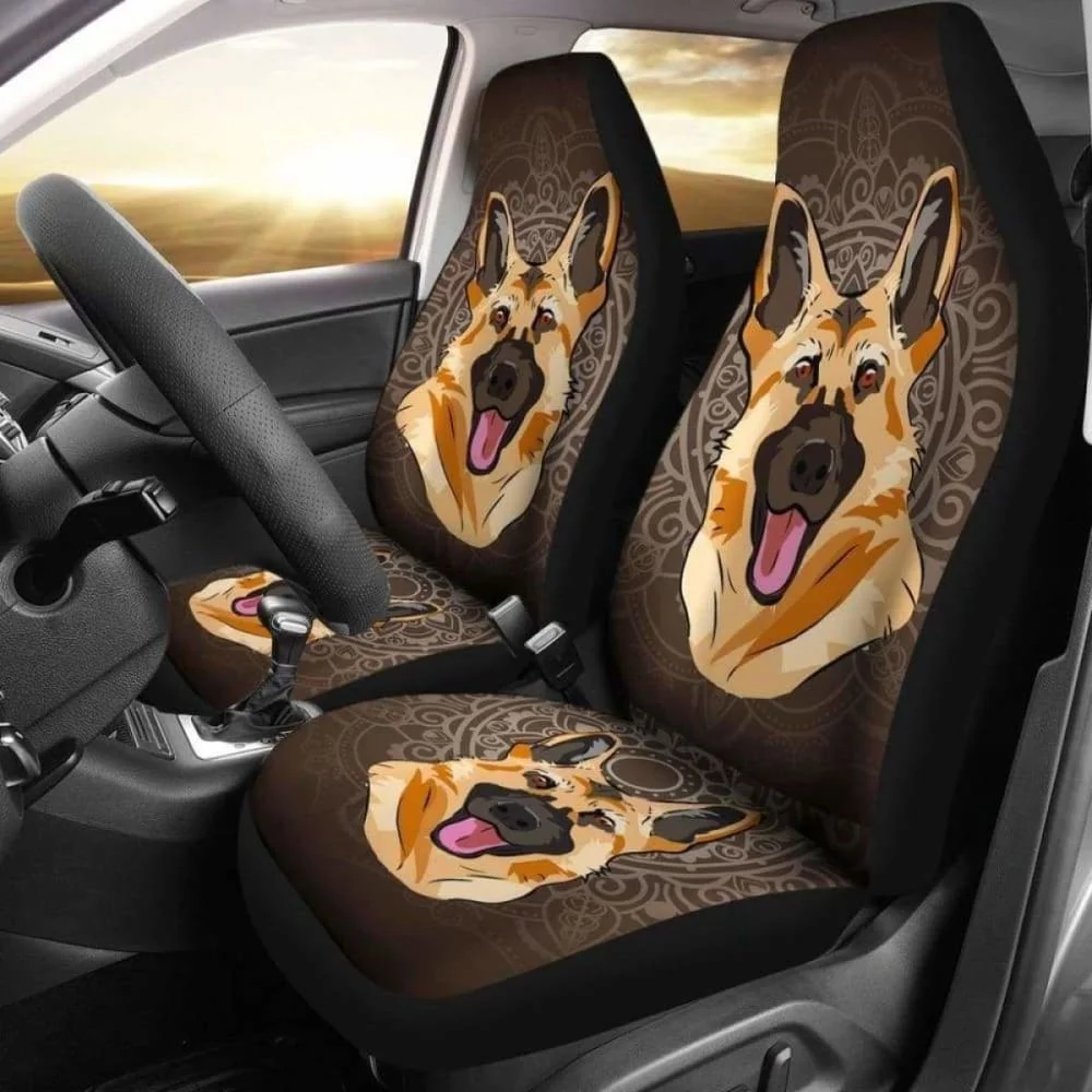 

German Shepherd Car Seat Covers 30 091706,Pack of 2 Universal Front Seat Protective Cover