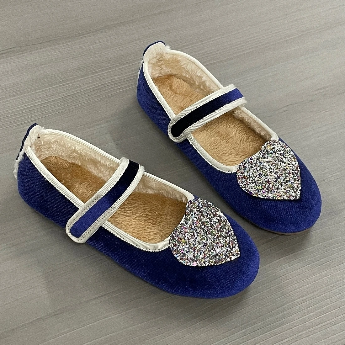 Jinyu New Arrival Fashion Popular Outdoor Activity Princess Shoes Children's Shoes Velvet  Leather Durable Baby Girl Shoes