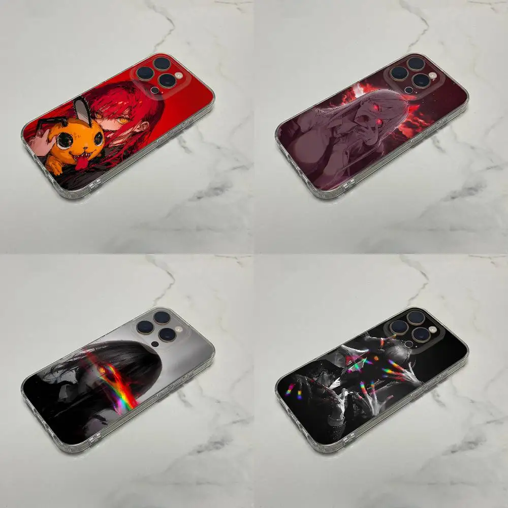 

M-Makima Phone Case For iPhone 17,16,15,14,13,12,11 Plus,Pro,Max,Plus,E,SE4,Mini Transparent Box