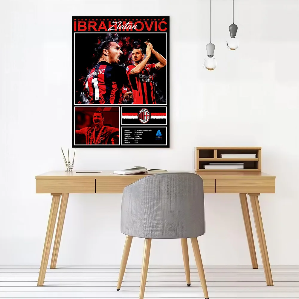 Zlatan Ibrahimović Canvas Poster Customizable Pictures Wall Art Canvas Painting for Living Room Decoration Gaming Wand Deko Home