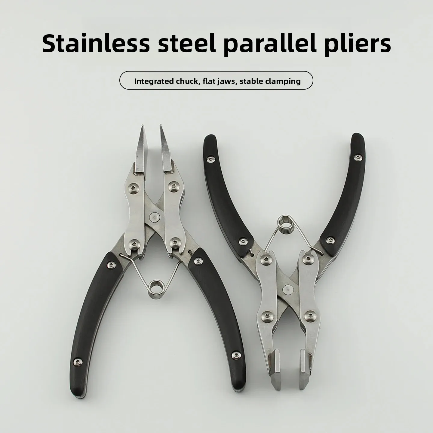 الفولاذ المقاوم للصدأ كماشة متوازية اليدوية DIY بها بنفسك الجلود الحرفية المشبك المشبك حافة الضغط كماشة مسطحة الجلود الغراء خط لقط أداة