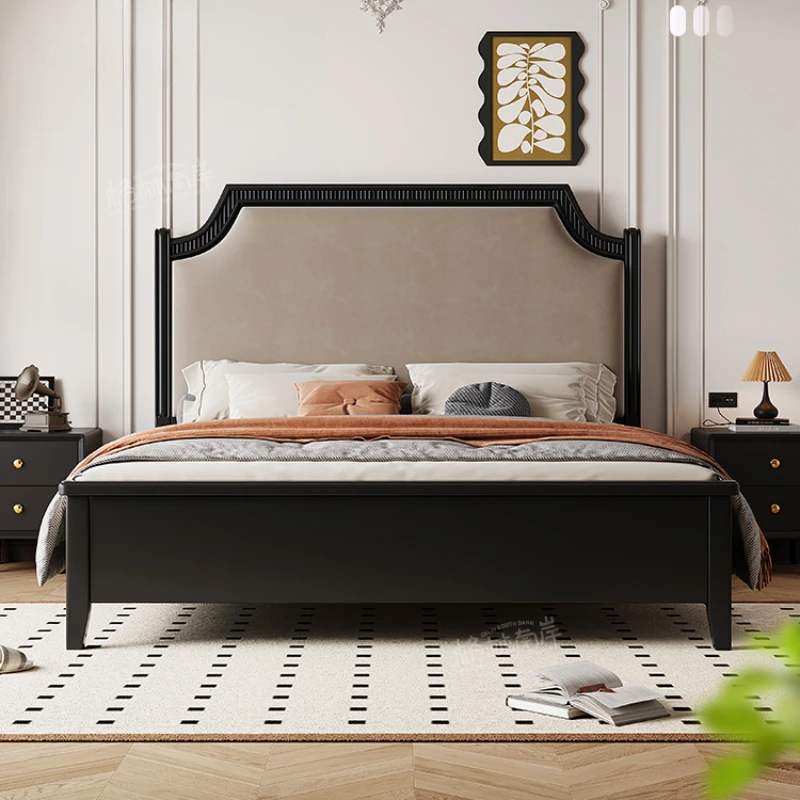 White European Double Bed Designer Simple Girls Wooden Modern Twin Bed King Size Floor Cama Box Casal Furniture For Bedroom