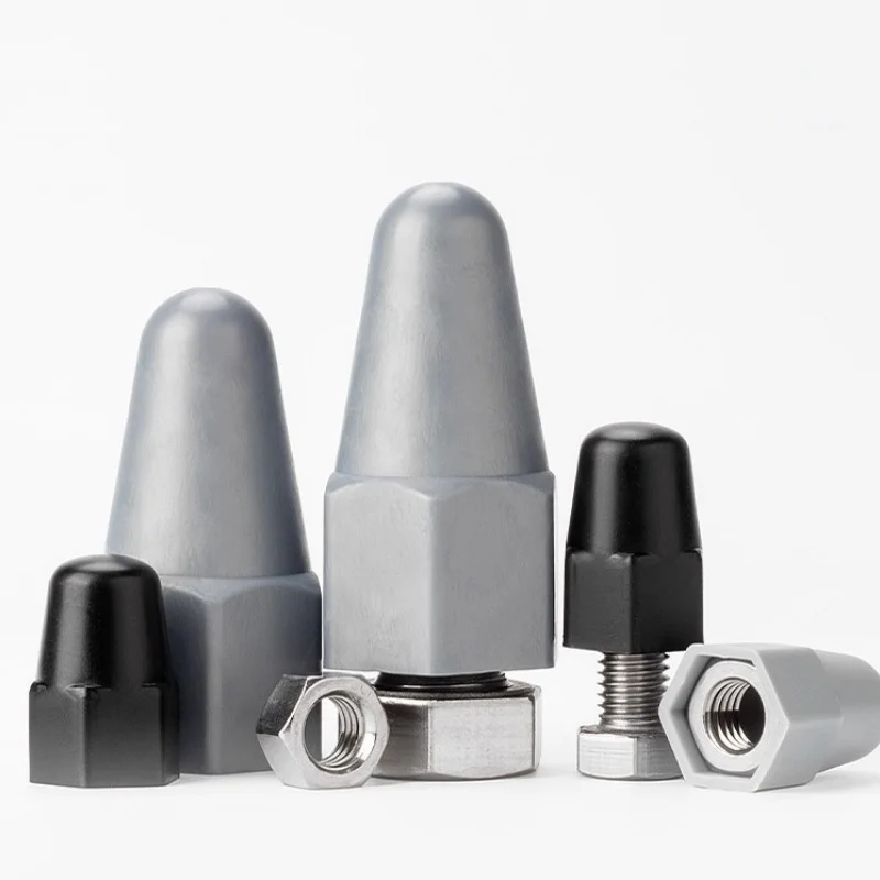 PE Plastic Hexagon Nut Protective Cover for M6-M30 Nut Sizes Waterproof Dust Proof Lengthening Cap for Home Improvement