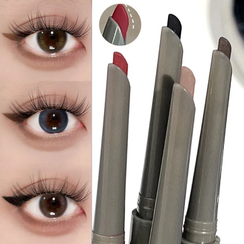 Penna gel per eyeliner liscio a lunga durata Trucco opaco impermeabile Facile da indossare Matita per occhi professionale Nero Marrone Rosso Cosmetici per occhi