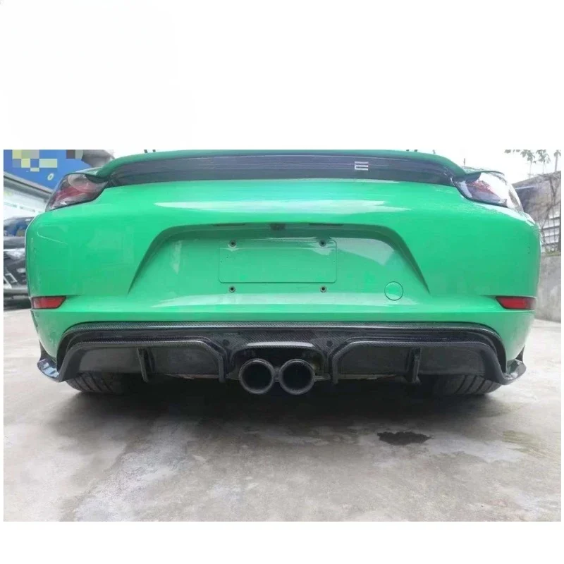 High Quality 3K Carbon Fiber Rear Diffuser for Factory Direct Sales of The 2016-2018 Porsche 718 Boxster Body Kit