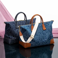 CHCH Women's Travel Bag 2025 New Cowboy Splicing Design Tote Bag Women's Large Capacity Crossbody Bag