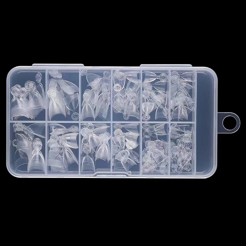 

[WHB]240pcs/Box Fake Nails Semi-Matte French Almond Acrylic Water Drop Almond False Nail Tips For Extension Tip Manicure Tool