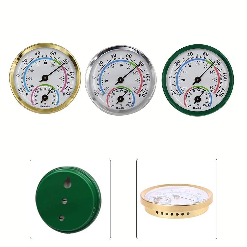 Aluminum Dial And Hands High Precision Thermometer Hygrometer Wall Mounted Aluminum F High Precision Meter Thermohygrometer