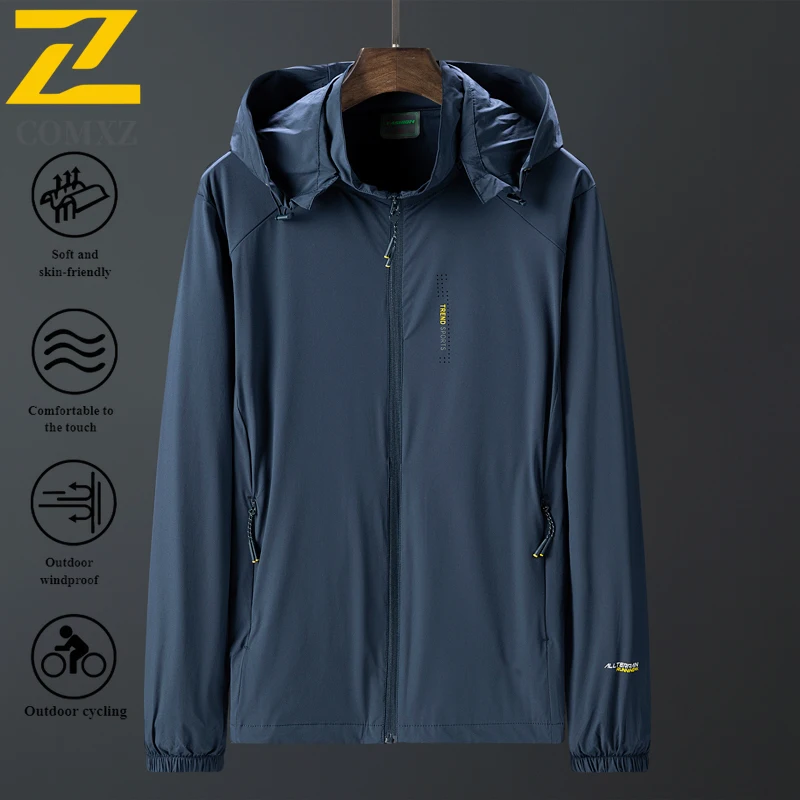 

Мужская летняя куртка с защитой от ультрафиолета, большие размеры UPF50 +, очень широкое дышащее пальто для рыбалки, спортивная солнцезащитная одежда на открытом воздухе