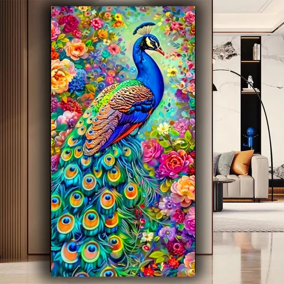 

Зеленый павлин Diy новая алмазная живопись полная квадратная круглая Алмазная мозаика художественная вышивка ювелирные изделия вышивка крестиком украшение дома подарок