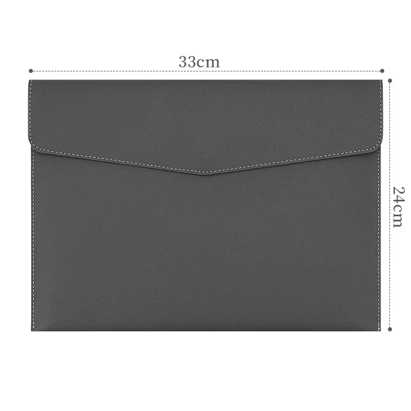 Leather Document Bag Office A4 Envelope Document Holder PU Leather A4 File Pouch Femmel Organizer File Bag