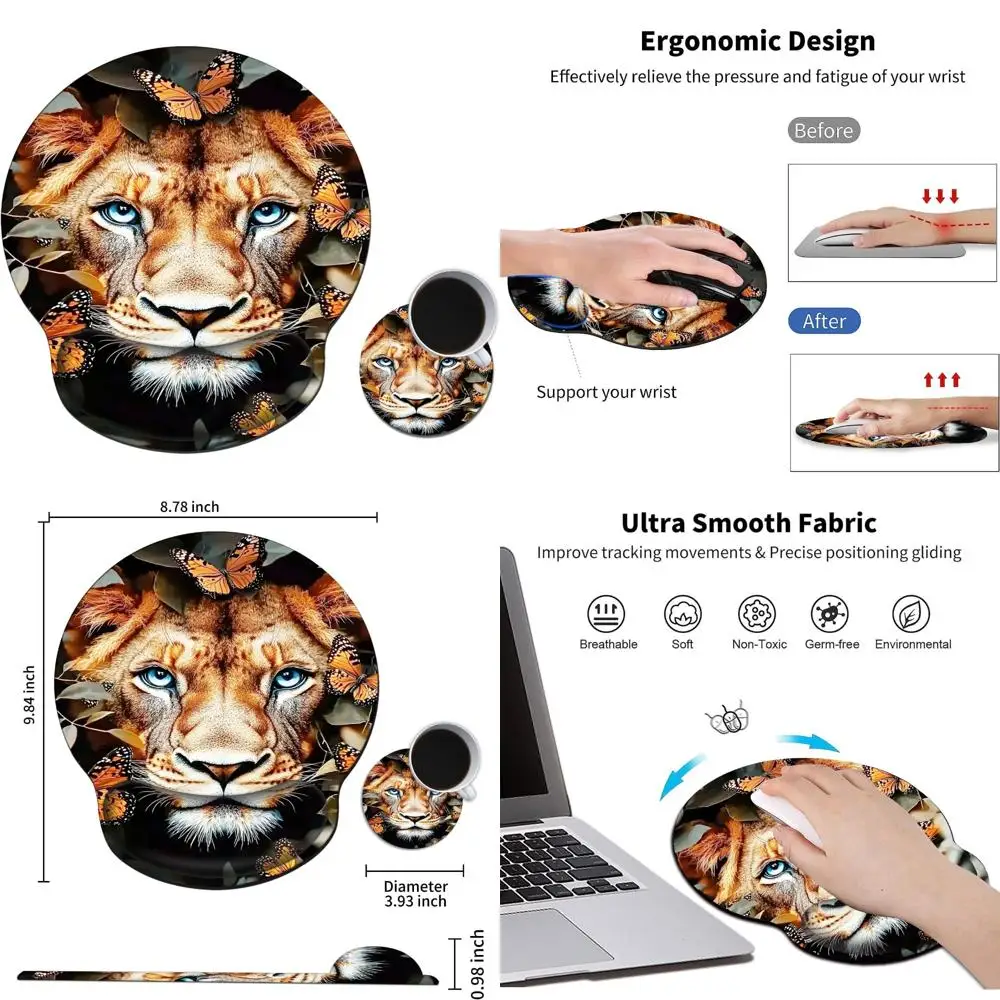 

Ergonomic Gel Wrist Support Mouse Pad for Comfort and Non-Slip Laptop Office Use