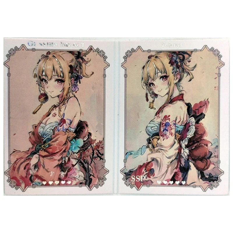 Anime Goddess Story Rare SSP Folding Refractive Flash Cards Shenhe Yelan Yoimiya Toys for boys Collectible Cards Birthday Gifts