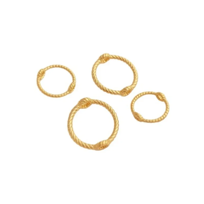 Vietnam Strong Color Sand Gold Set Bead Ring Round Thread Bag Bead Ring Handmade DIY Bracelet Jewelry Bead Ring Accessories