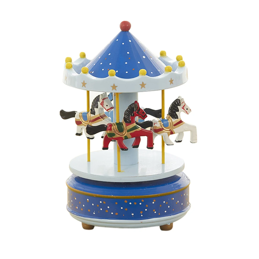 Music Box Carousel | Musical Rotating Horse with Windup | Melody Castle In The Heaven Artware Birthd