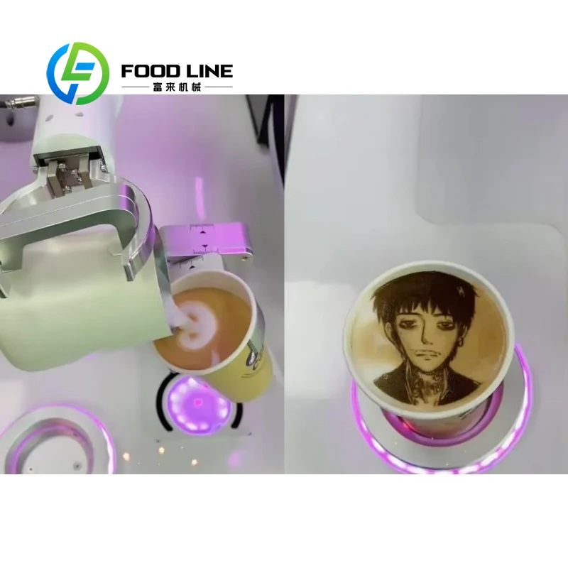 Máquina de Café Robótica con IA Personalizada, Modelo Nuevo con Certificación CE, Latte Art, Barista Inteligente, Máquina Expendedora Comercial