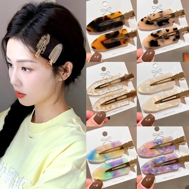 

Новые женские прозрачные переливающиеся заколки для волос из ацетата без швов, элегантные заколки для повседневного макияжа, милые стильные аксессуары для волос