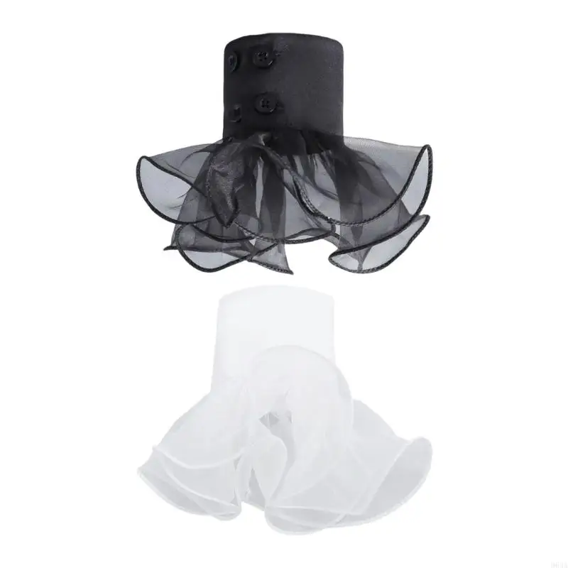 

Soft Organza Petal Trim Faux Sleeves Detachable Ruffle Wrist Cuffs For Enhancing Dresses Tops Outfit Styling Accessories 964A
