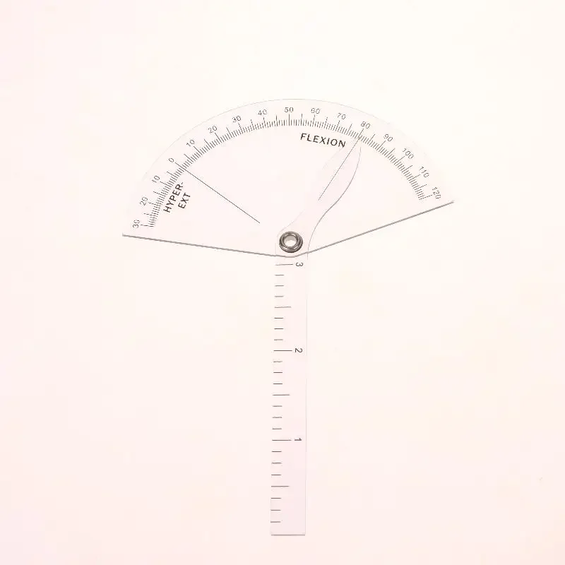 1 個 PVC 医療指ゴニオメータープラスチック分度器 180 度角度定規指定規プロフェッショナル測定ツール