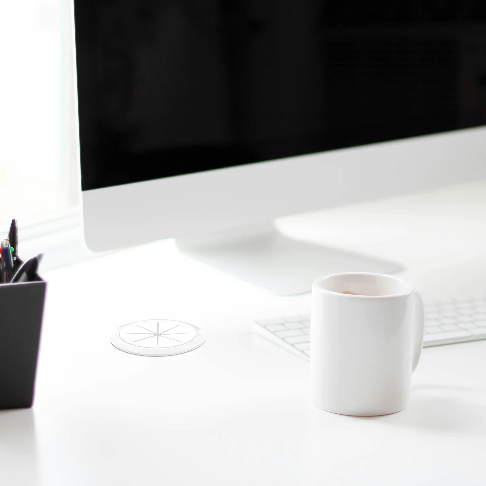 

3 Pcs Hole Cover Round Wire Plug Desk Grommet Plastic Tidy Computer Table Storage Desktop Cable Hole Cover Container