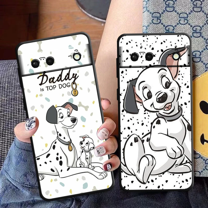 101 Dalmatians Dog Phone Case For Google Pixel 9 8 7 Pro 6 Pro 6A 5A 5 4 4A XL 5G Black Soft Fundas Cover