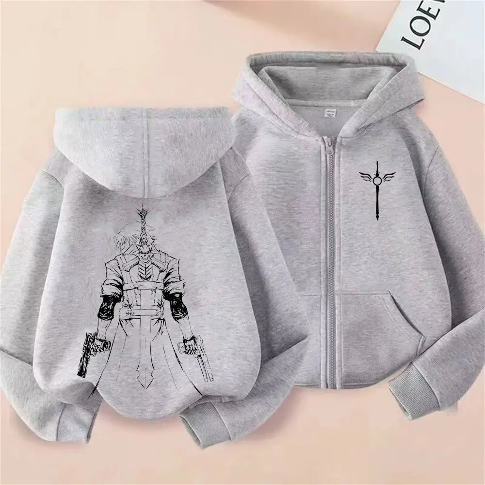 Game Devil May Cry Dante Grafik-Reißverschluss-Hoodie für Herren und Damen, Gothic, lässig, übergroße Jacke mit Reißverschluss, Sweatshirt, Streetwear – Detail 6