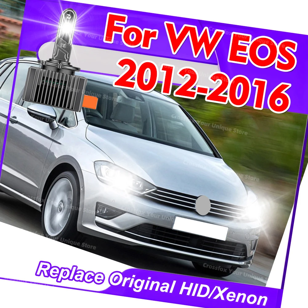 2 bombillas LED D3S D3R HID para faros delanteros de coche, 50000LM, para Volkswagen VW EOS 2012 2013 2014 2015 2016, 12V, Plug&Play