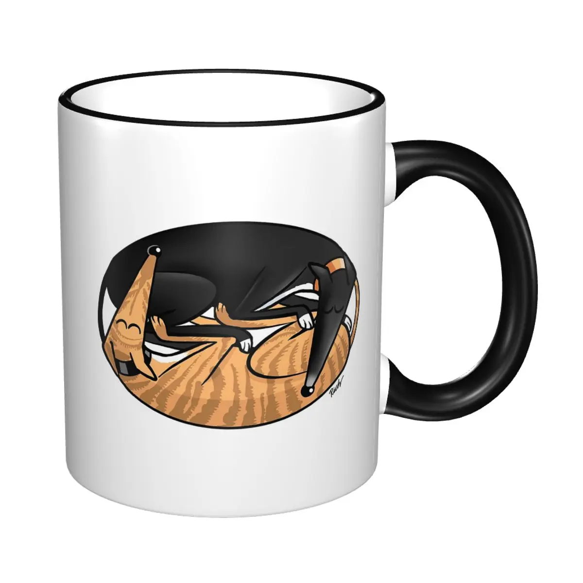 Yin Yang Hounds A Redbubble Exclusive Design Mug Funny Ceramic Coffee Cups Tea Mugs Milk Cup Drinkware Gifts for Woman Man