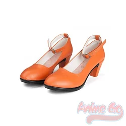 Anime Sailor Venus Aino Minako Cosplay Shoes Women High Heels Orange mp000598