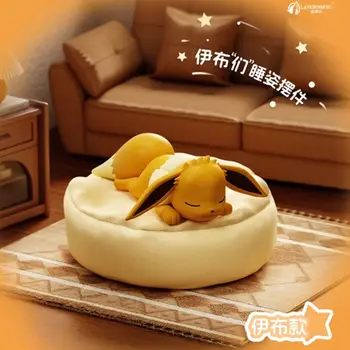 새로운 정품 이브이 잠자는 자세 시리즈 미스터리 박스, 샤미드, 실비온, 에스피온, 엄브레온 애니메이션 피규어, 굿즈 선물 장난감 6 best sales 포켓몬 이브이 - №2