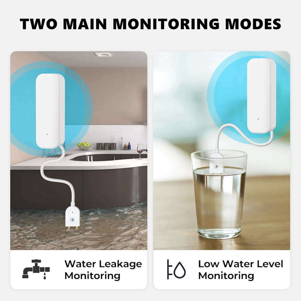 1 шт. умный датчик детектора утечки воды для Zigbee, защита от наводнения, безопасность для Tuya, для дома, простая установка