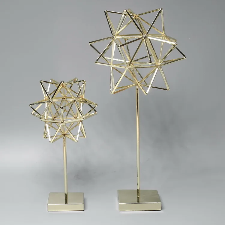 Neoclassical metal multilateral ball soft ornaments, handicraft ornaments