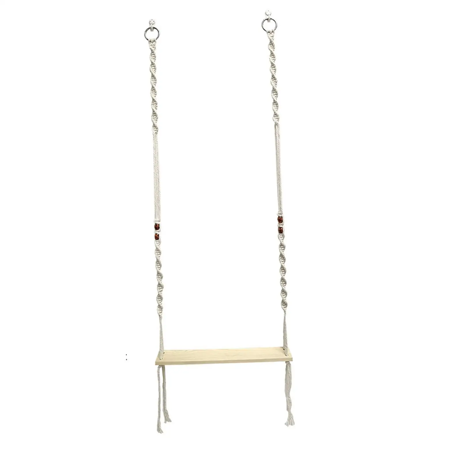 Hanging Parrot Perch Stand Bird Cage Toy Chewing Wooden Playground for Macaw Cockatiel Conure Budgies