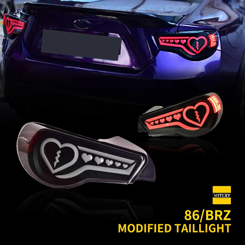 

For Toyota 86/Subaru BRZ 2016 - 2020 car modified LED taillights, heart-shaped brake lights, driving lights and turn si