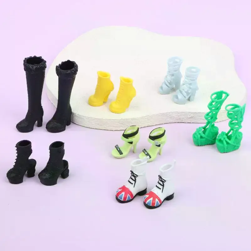 1/6 Doll High Heels Boots Sandals Fashion Dress Up Accessories for Female Dolls Pretend Play Toy Decoration
