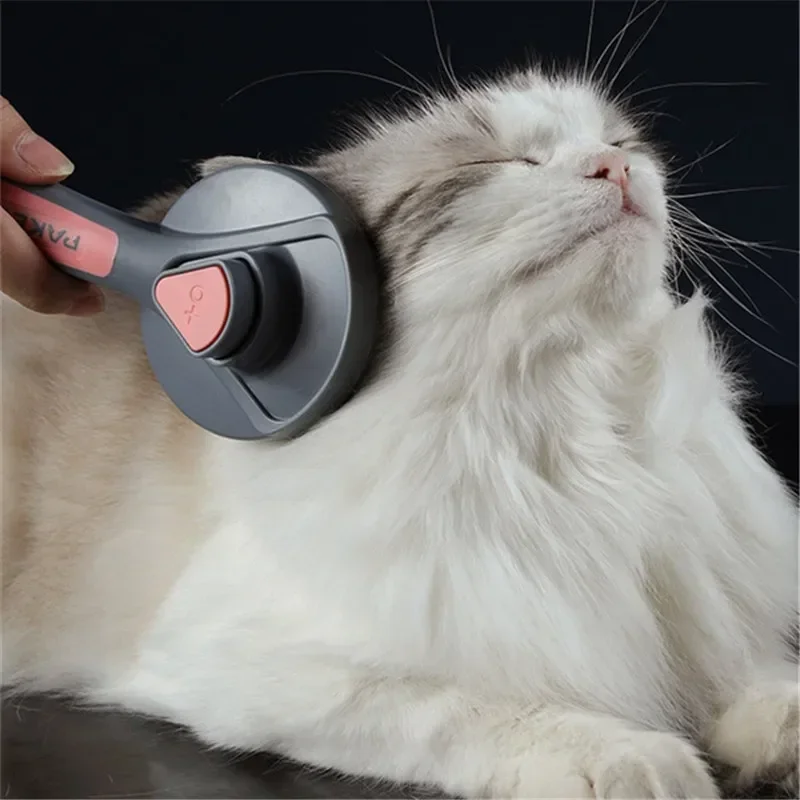 Cat Comb Dog Comb Hair Removes Pet Grooming Hair Cleaner Special Needle Brush Self Cleaning Pet Brush Cat Supplies