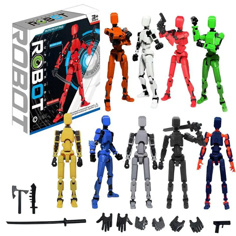 Multi Jointed Action Figures Articulated Figure Robot Action Figure Multi-Jointed Movable Robot 13 Articulated Dummy Figures