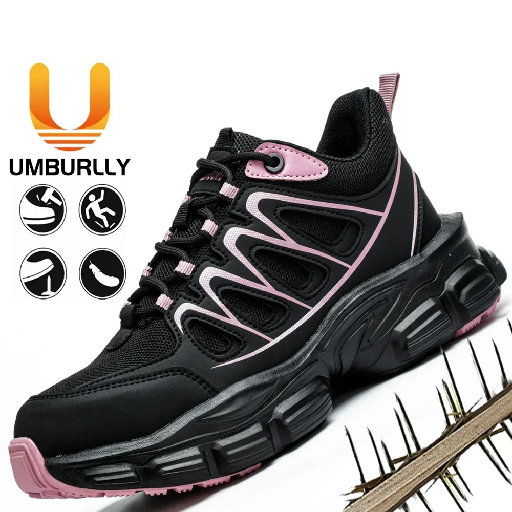 

Size 35-42 Steel Toe Safety Shoes for Women Smash-proof Puncture-proof Work Sneakers Waterproof Breathable Working Shoes Boots