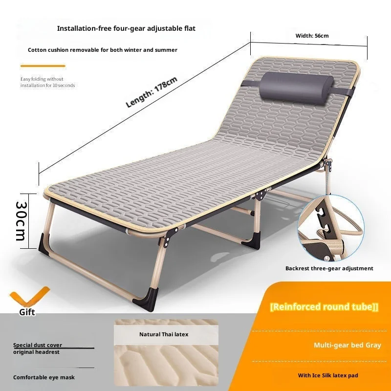 Household Portable Folding Bed Single Outdoor Marching Bed Practical Lunch Break Folding Bed Suitable for Home Office Use image 2