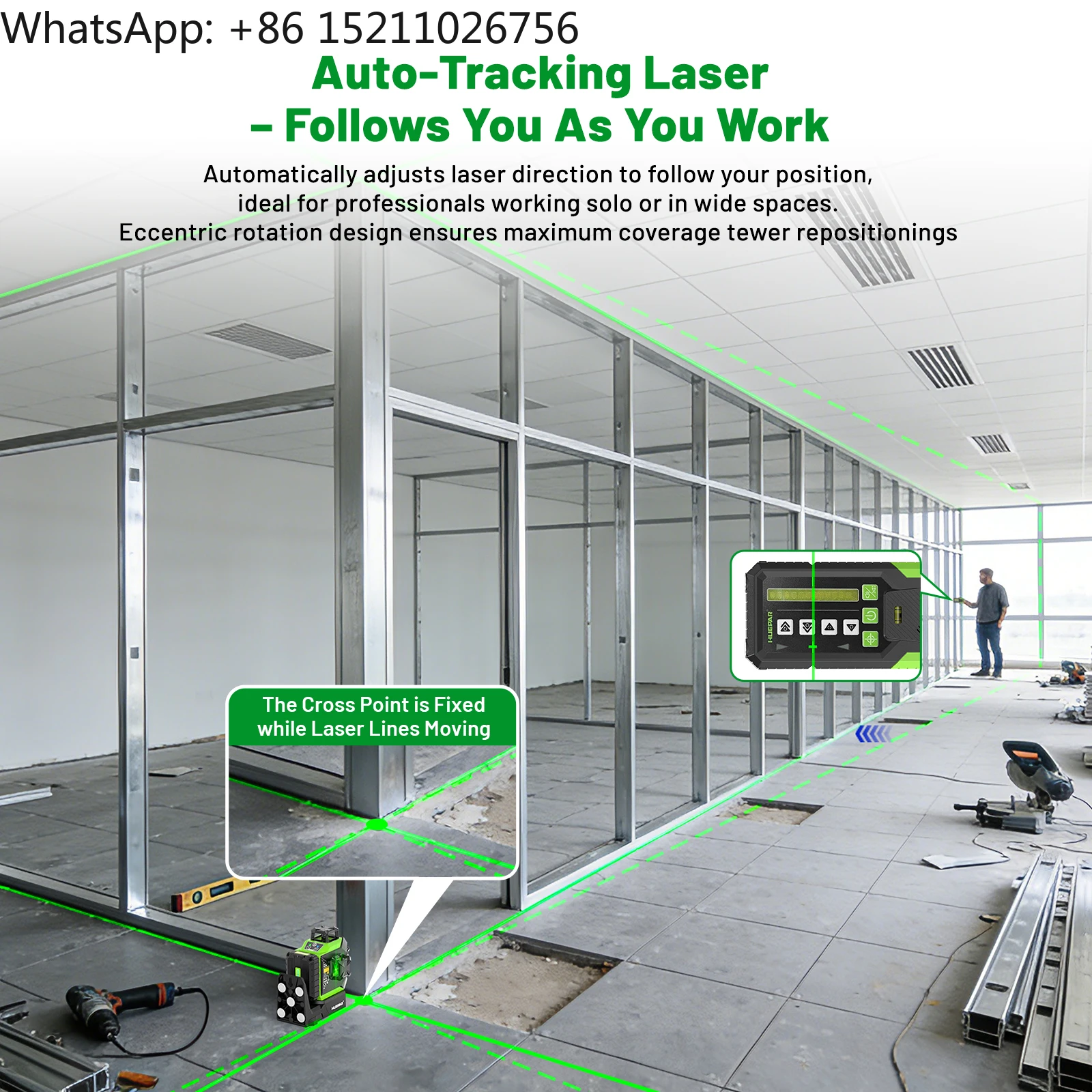 703TR - Level 3D 12 Lines Self Leveling for Construction Outdoor With Fixed Reference Cross Point