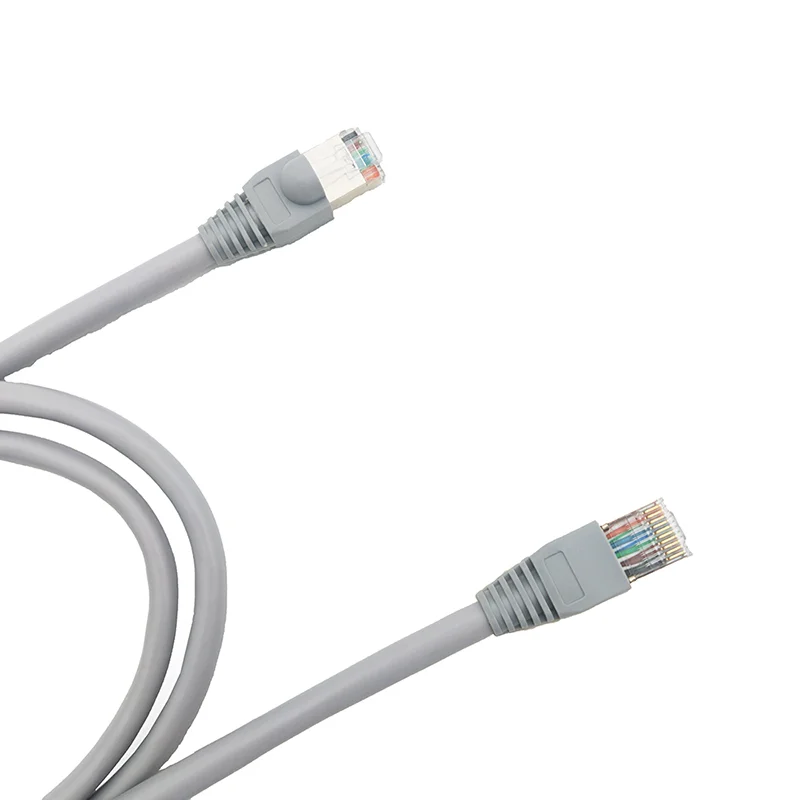 

1M Copper 10-core STP shielded network cable with 10P10C shielded RJ50 connectors at both ends RJ50 Shielded cable Round gray