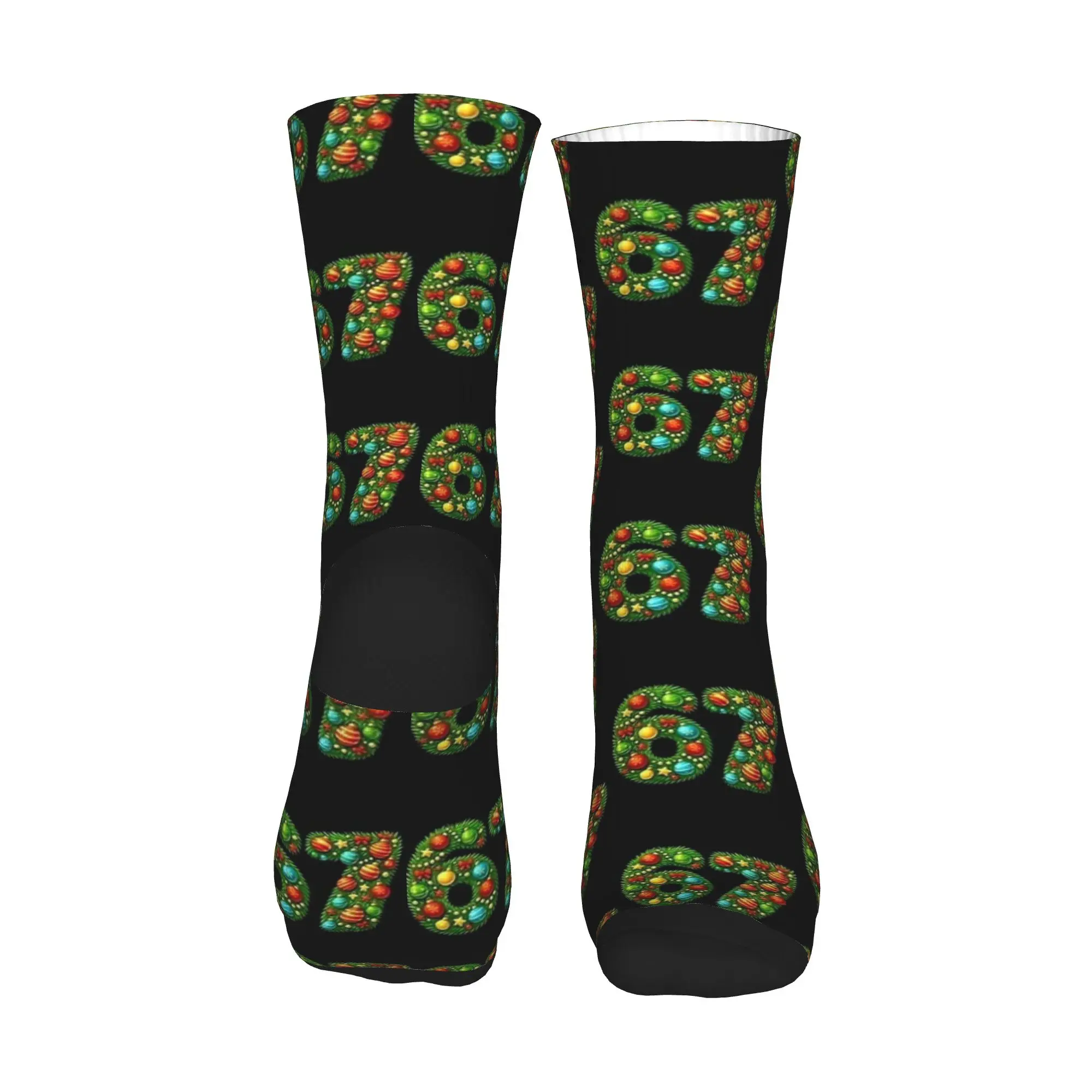 Six Seven 6 7 Meme 67 Skeleton Hand Funny Christmas Meme Medias Calcetines de hombre Calcetines vintage de calidad Calcetines de invierno para correr