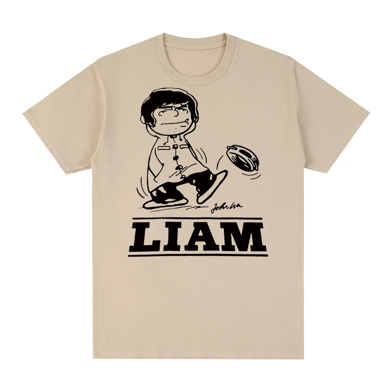 Camiseta Vintage de Liam Gallagher, camiseta de algodón con música Rock Oasi Band para hombre, nueva camiseta, tops para mujer