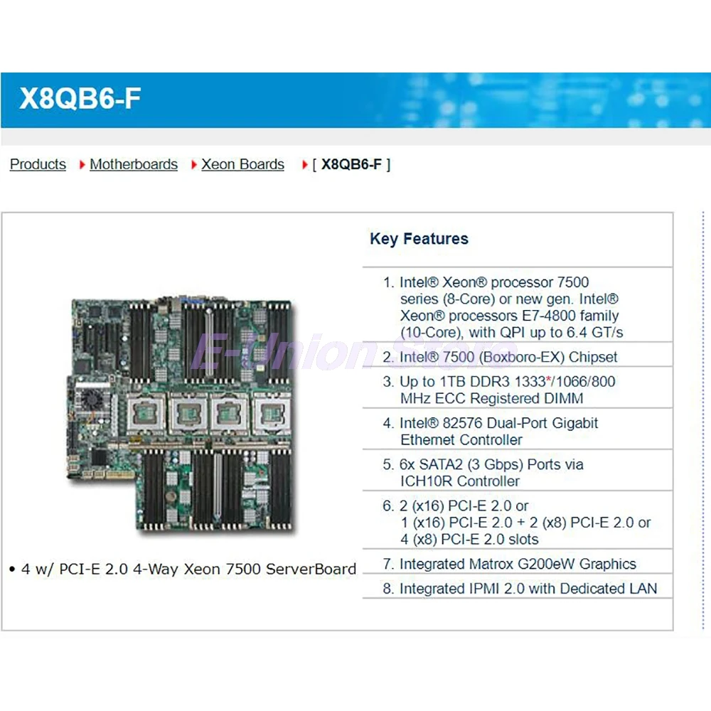 X8QB6-F 4-Way Server Workstation Motherboard