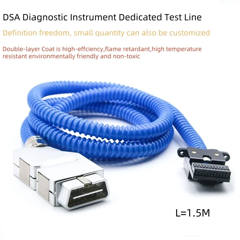 DSA Diagnostic Instrument Test Line Metal OBD Connection Line Male and Female Test Line, Revolving Extension Line MFT-DX2 Cable