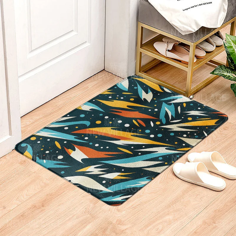 House entrance carpet Home door mat Living Room Bath Foot bathroom non-slip water absorption rugs bath green plant leaf decor