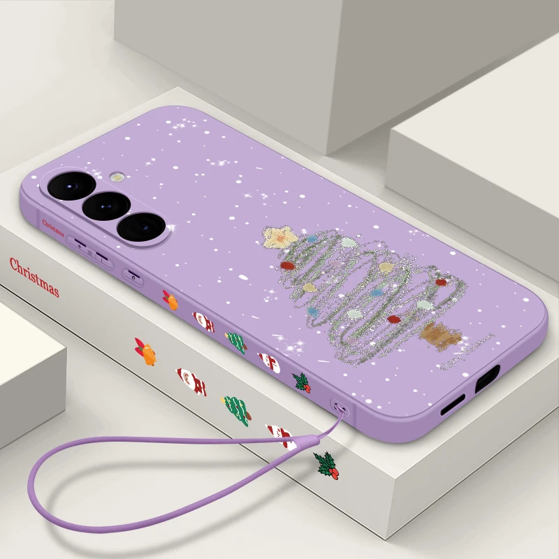 Weihnachtsbaum Handyhülle für Samsung Galaxy S25 S24 S22 S23 Ultra S23 Plus S24 FE A56 A16 A36 A35 A55 A54 A53 A15 5G Soft Cover