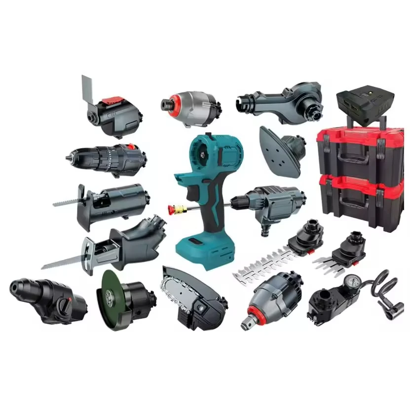 

Multifunctional 18 in 1 Set Factory Hot Sale Tool Kit Cordless Power Tools Interchangeable Head Power Tool Set