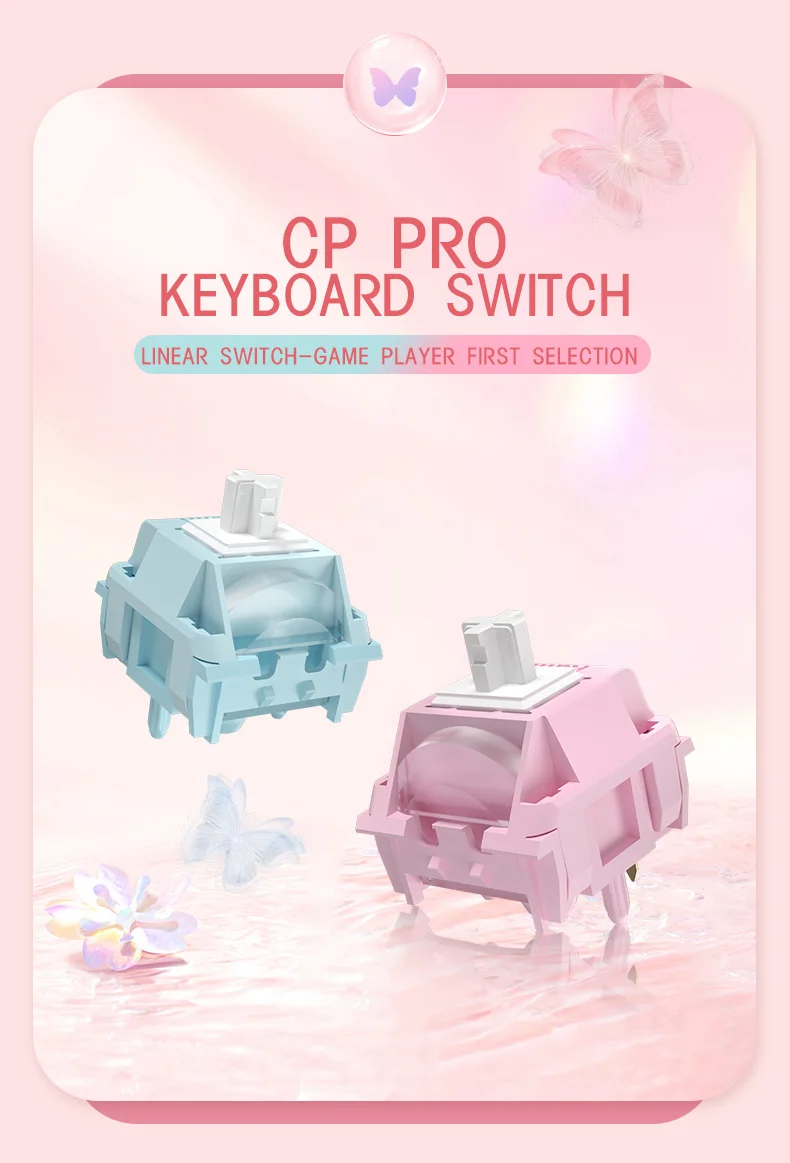 Kailh Linear CP PRO Tastaturschalter Butterfly Love Dance MX Smooth Extended Long Spring Speed Switch – Detail 2