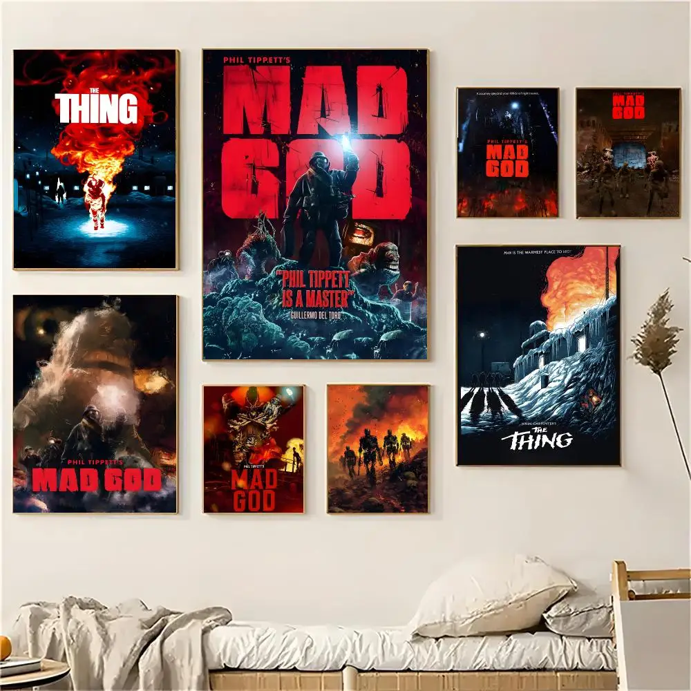 M-Mad God Classic Movies Poster Wall Art Print Art Suitable For Living Room Bedroom Bar Parlor Home Decoration Gift